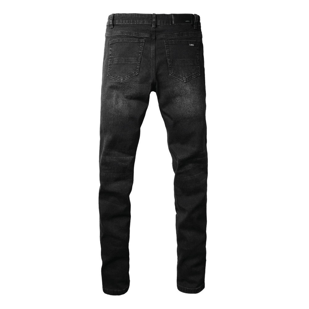 Amr Ripped Patch Black Jeans - BabyLuxee.de