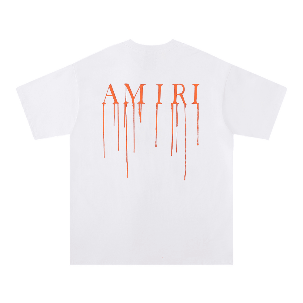 Amr Paint Drip AM White T-shirt - Nov - ell - fas - ion