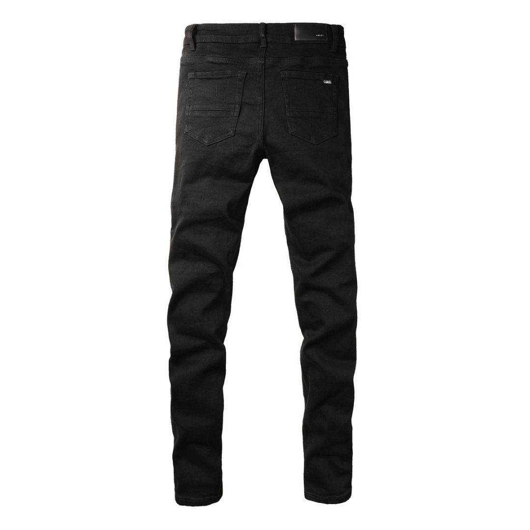 Amr Black Patch Ripped Jeans - BabyLuxee.de