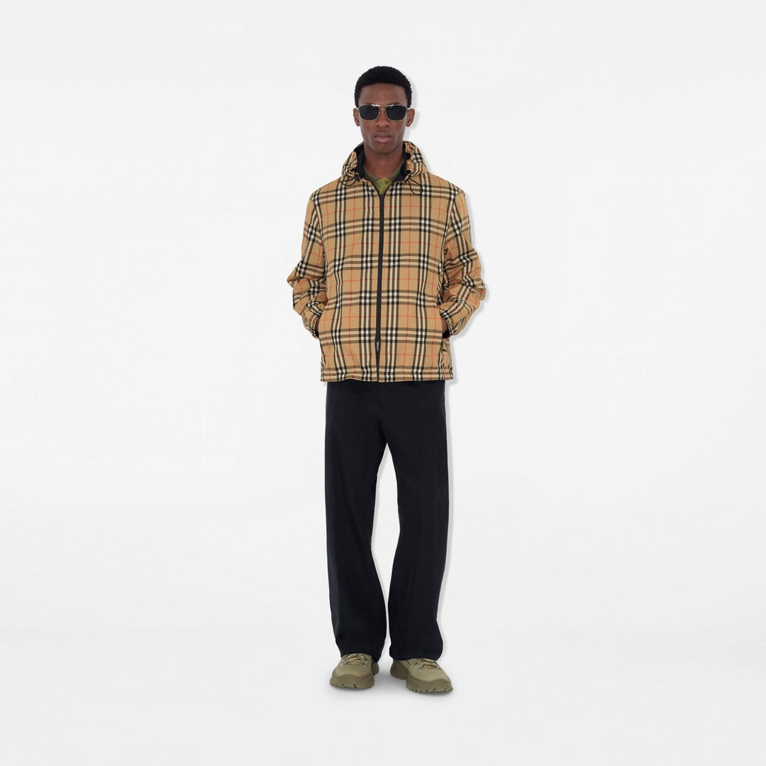 Wendbare Kapuzenjacke in Check