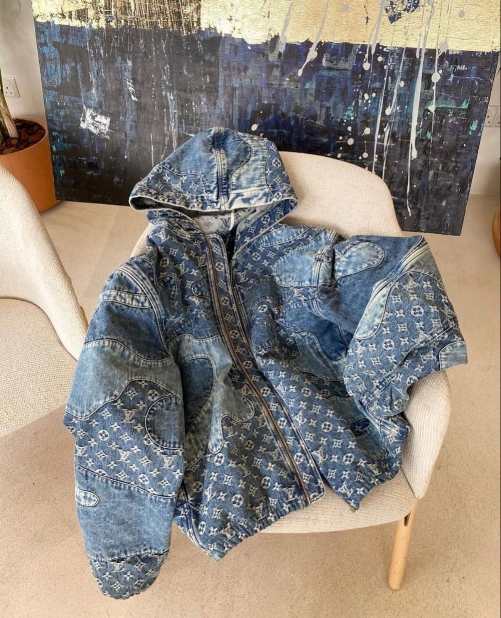 LV PATCHWORK DENIM JACKET - Nov - ell - fas - ion