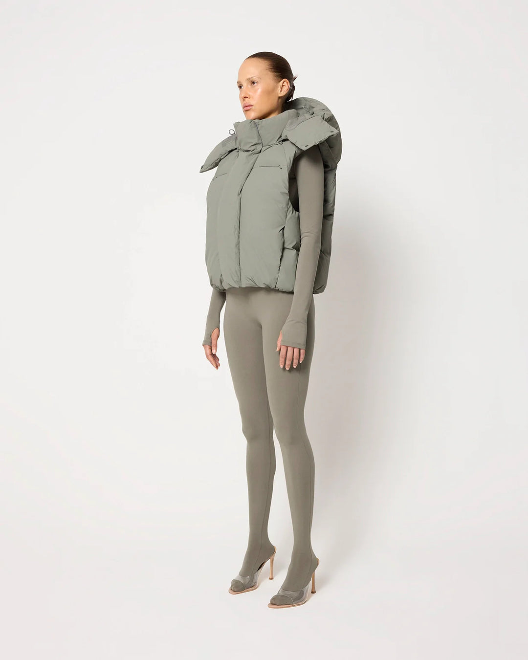 Puffer Vest | Dusty Olive