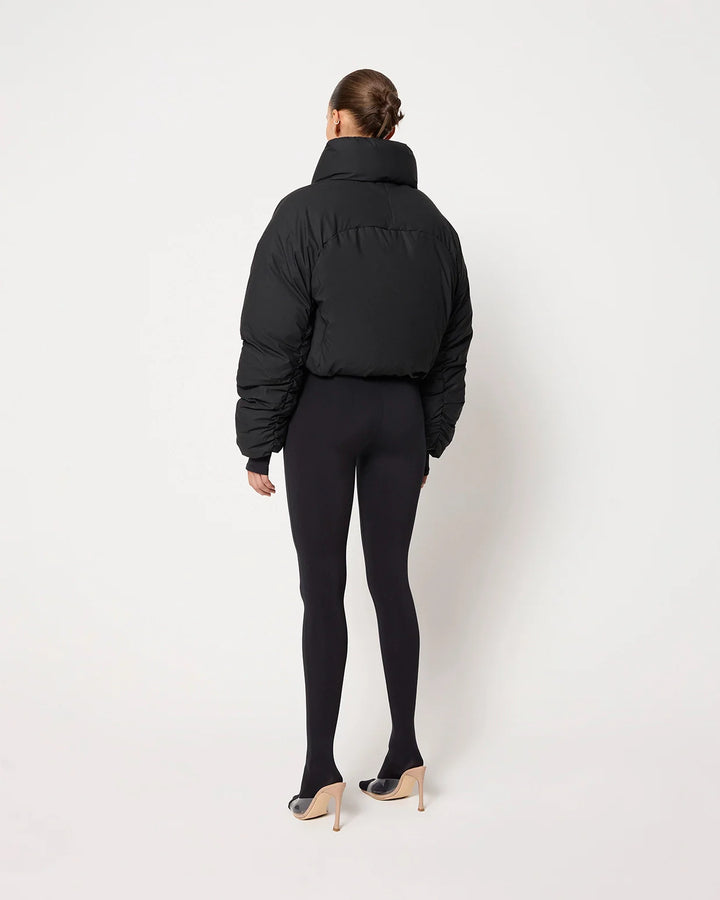 Cropped Puffer Jacket | Black