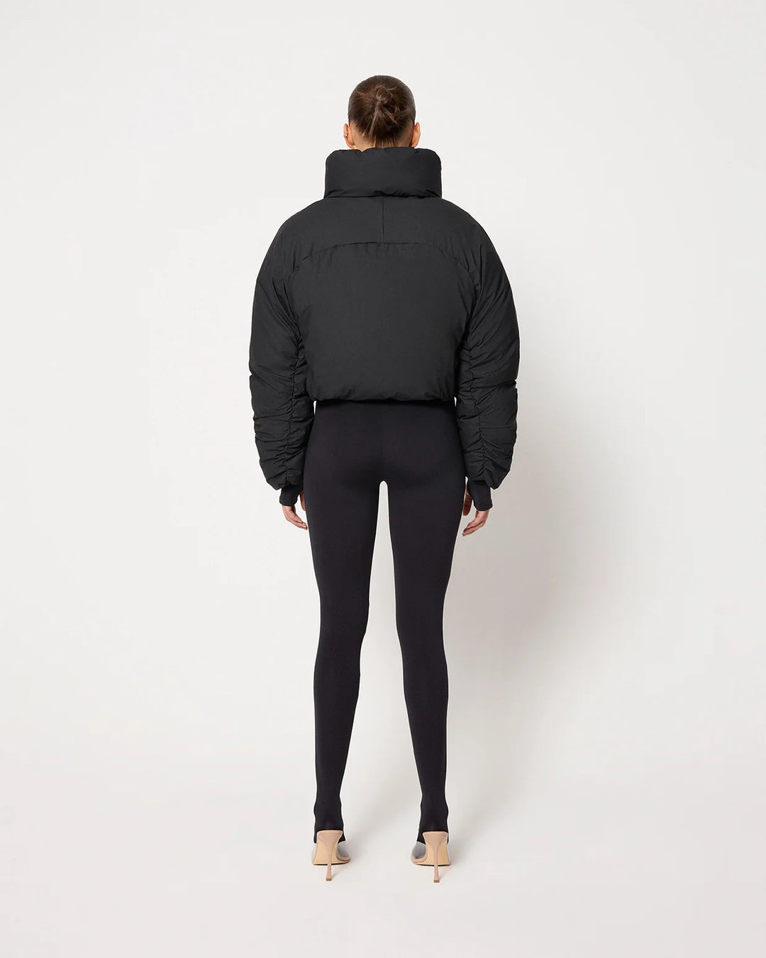 Cropped Puffer Jacket | Black