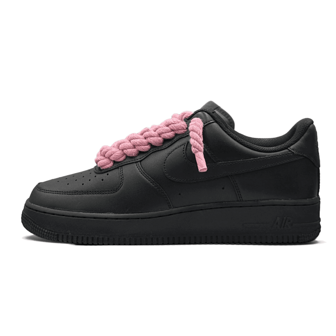 AF1 Black - Pink Rope Laces - Novell "Fashion"