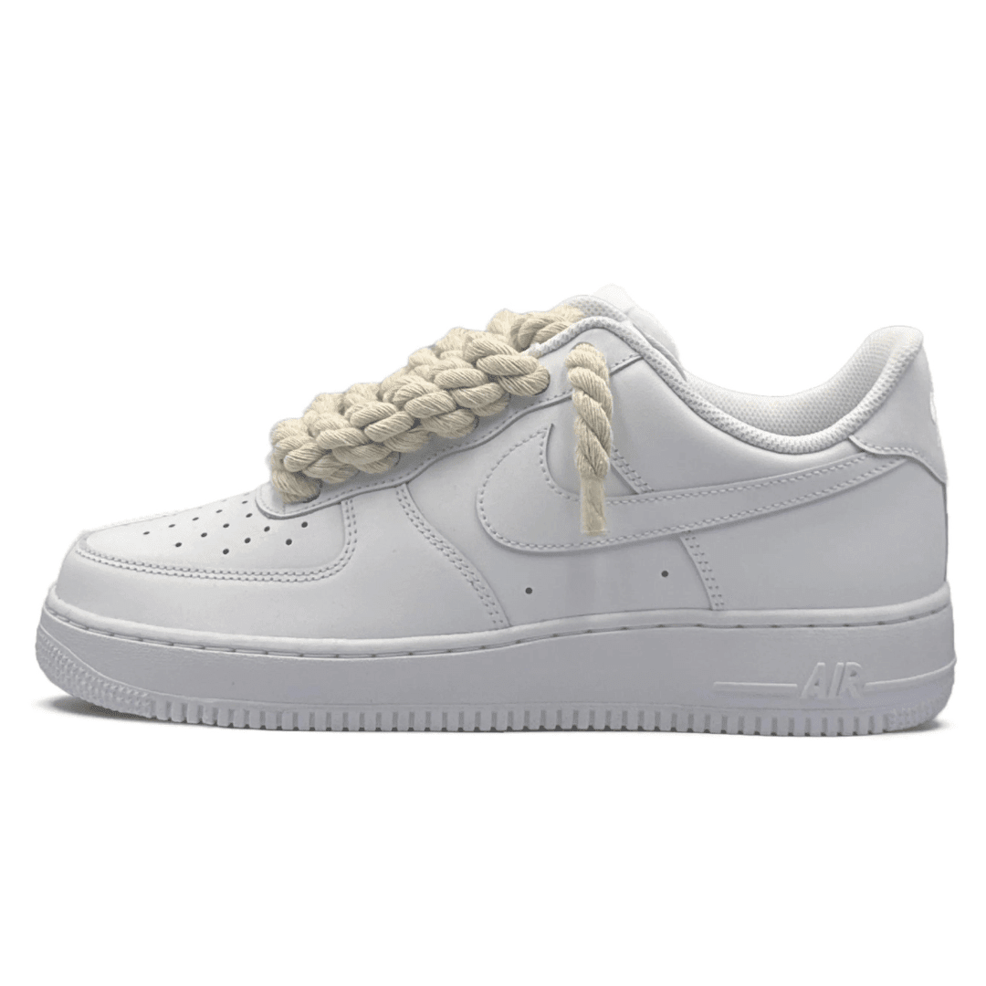 AF1 White - Beige Rope Laces - Novell "Fashion"