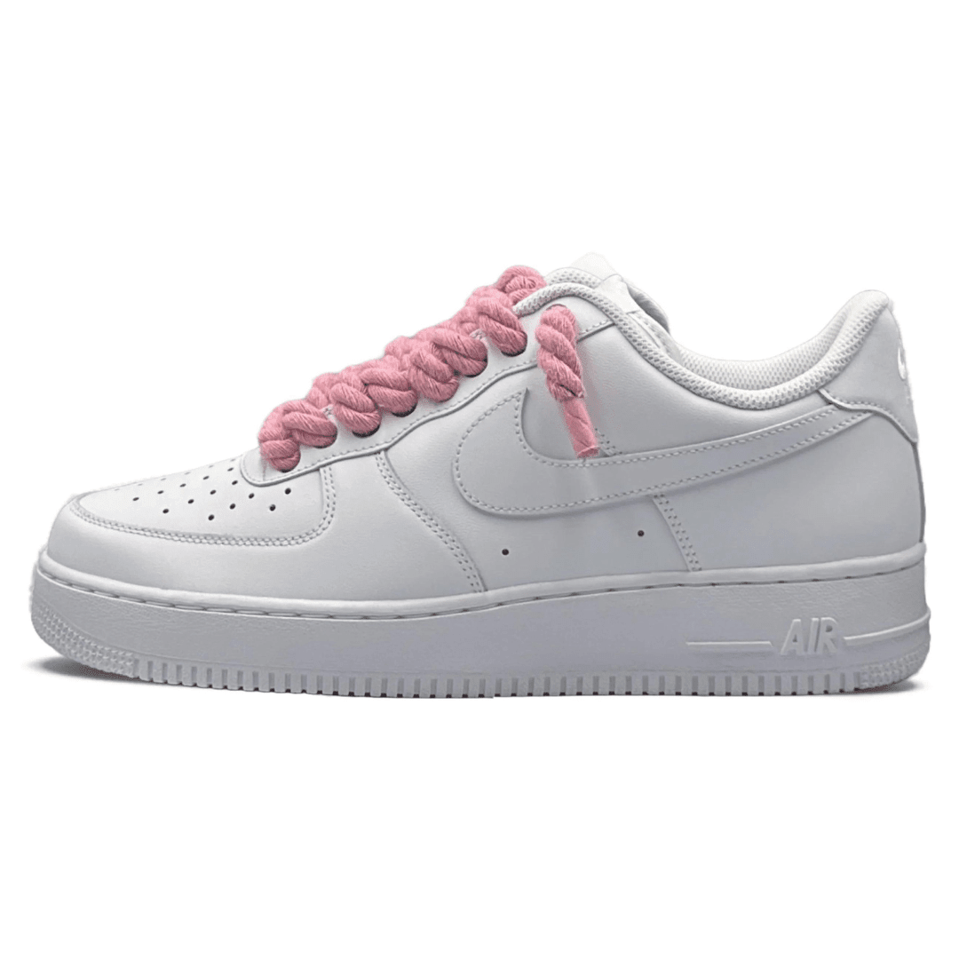 AF1 White - Pink Rope Laces - Novell "Fashion"