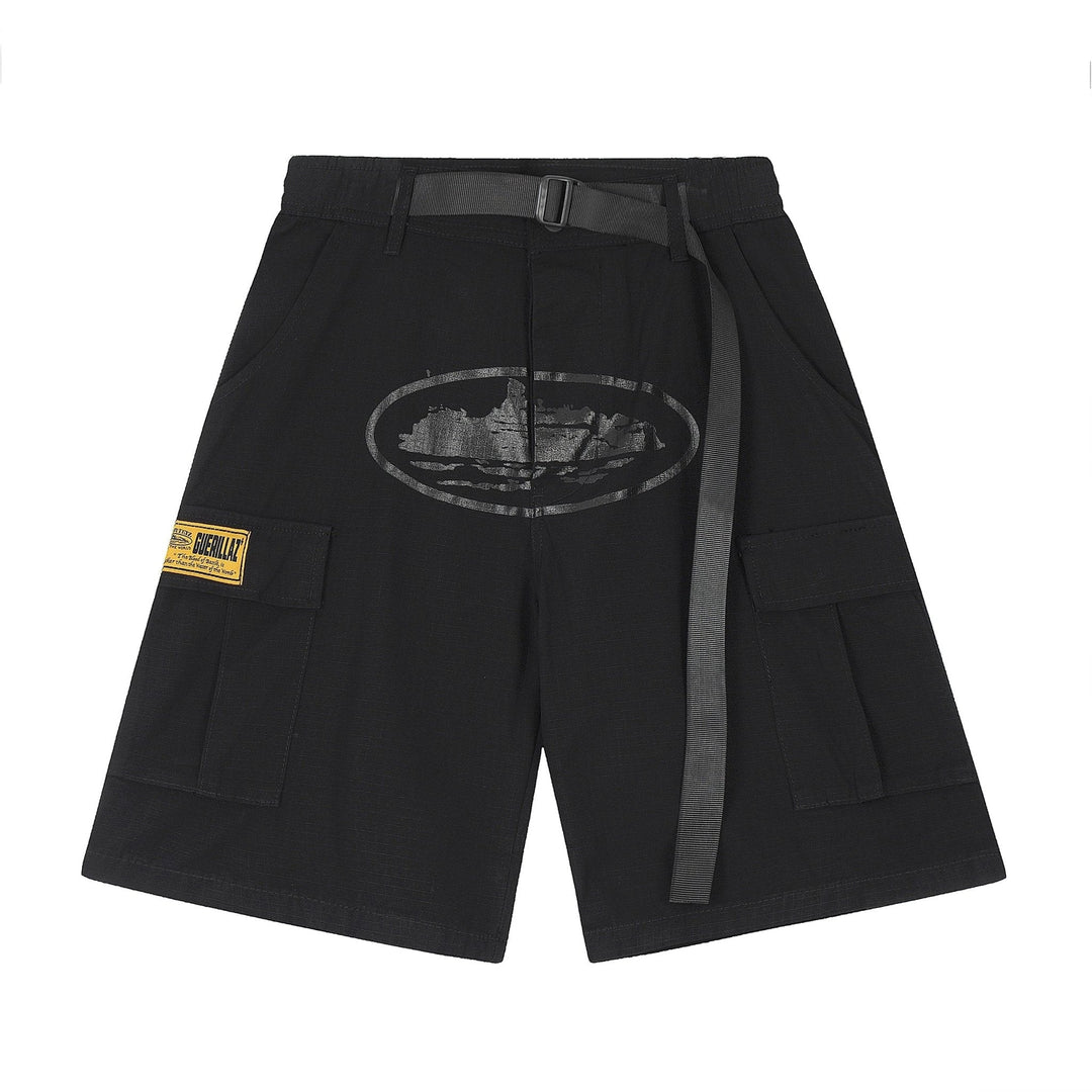 Alcatraz Cargo Full Black Shorts - Novell "Fashion"