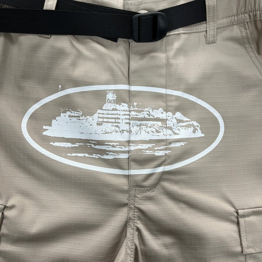 'Alcatraz' Cargo Shorts Beige - Novell "Fashion"
