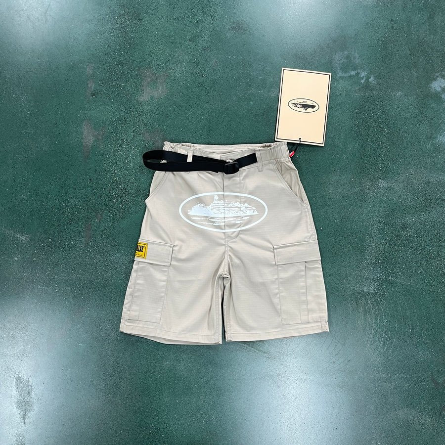 'Alcatraz' Cargo Shorts Beige - Novell "Fashion"
