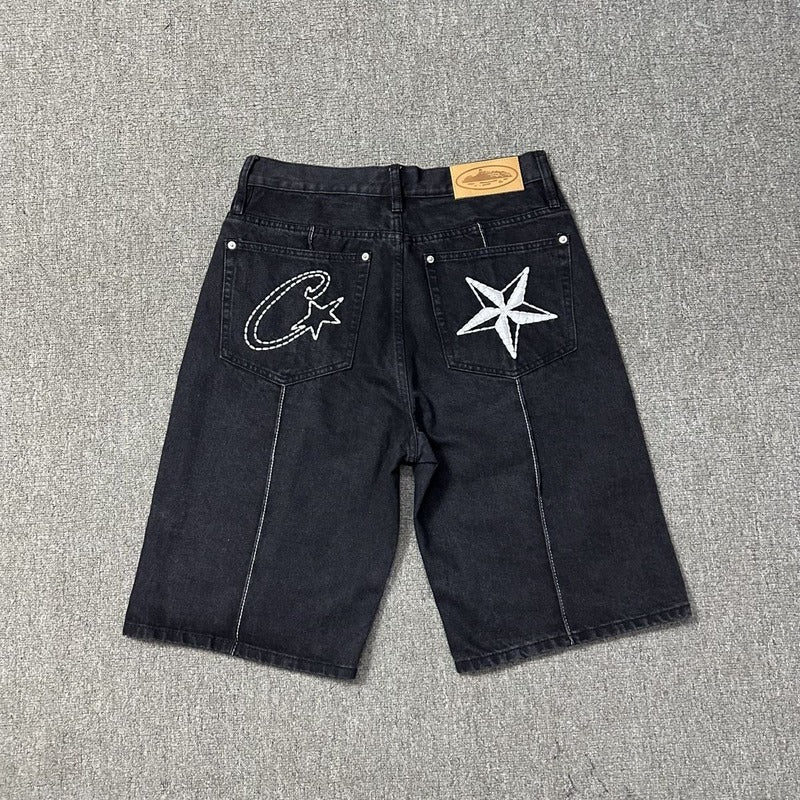 'Alcatraz' Jeans Shorts Black - Novell "Fashion"