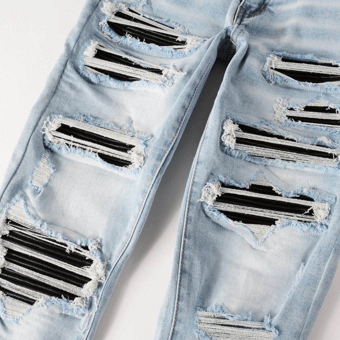 Amr Black Patch Blue Jeans - Novell "Fashion"