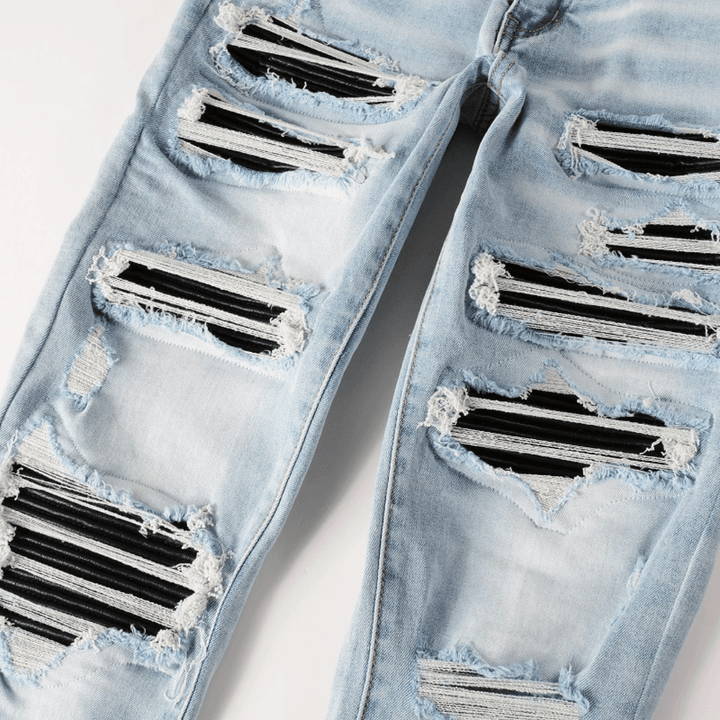 Amr Black Patch Blue Jeans - Novell "Fashion"