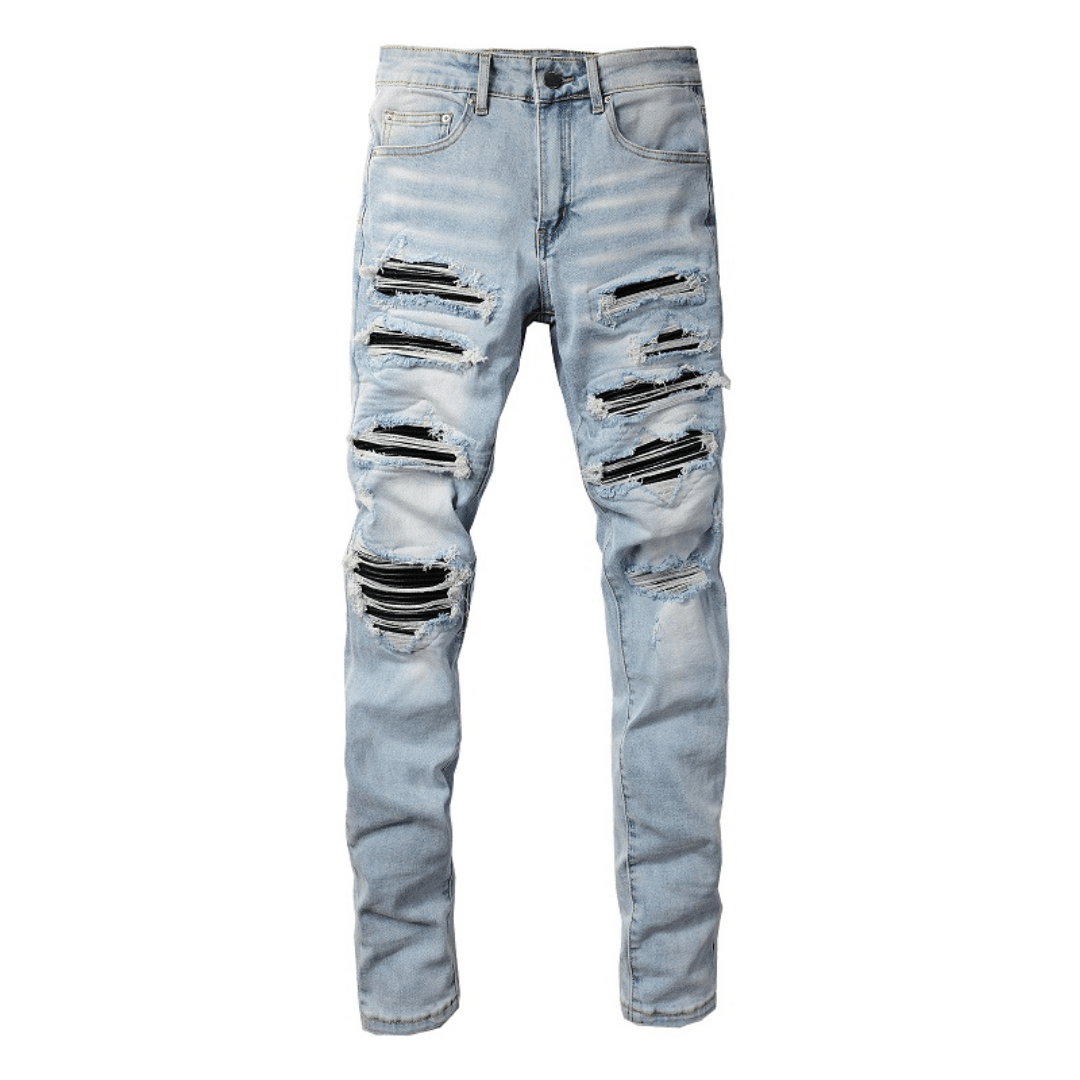 Amr Black Patch Blue Jeans - Novell "Fashion"