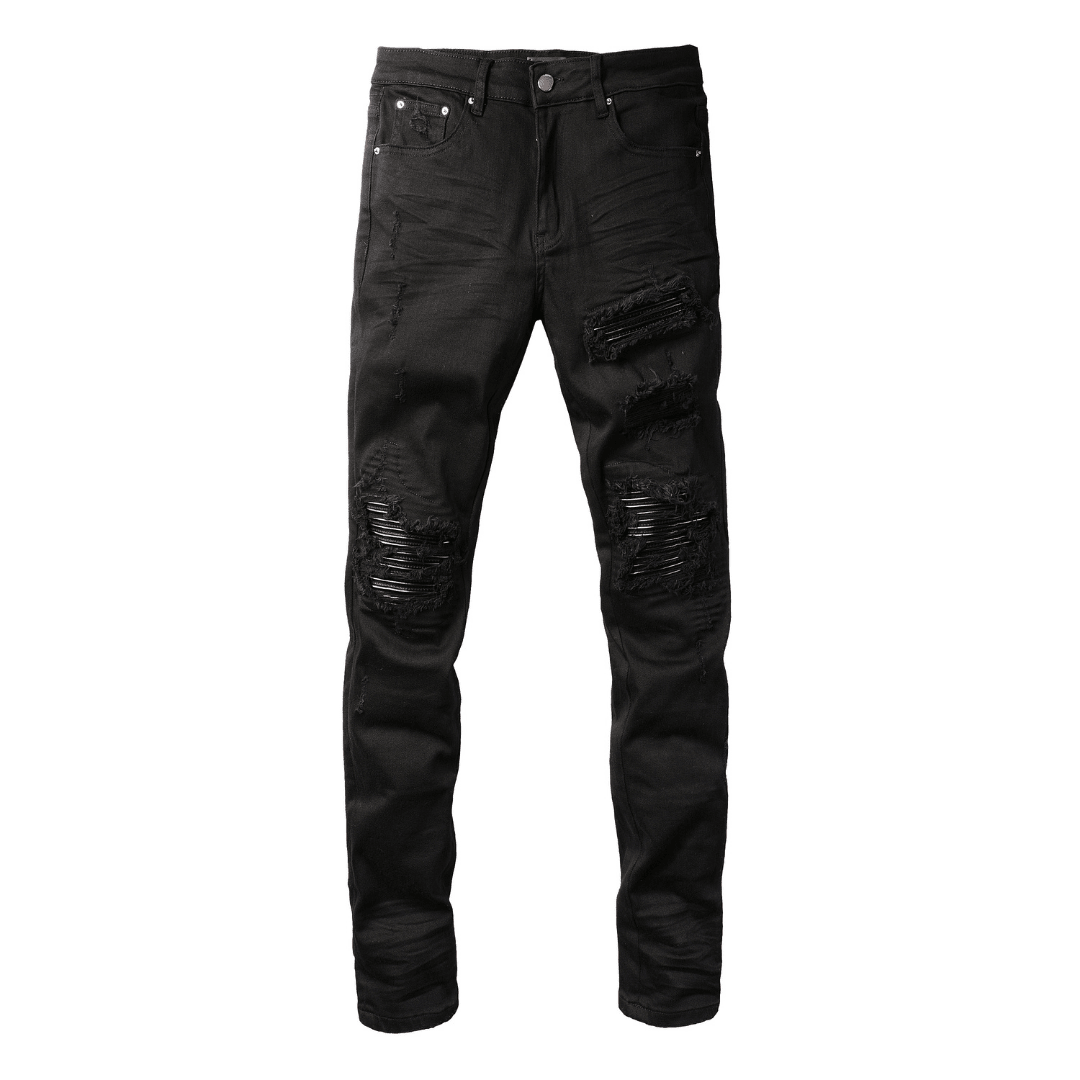 Amr Black Patch Jeans - Novell "Fashion"