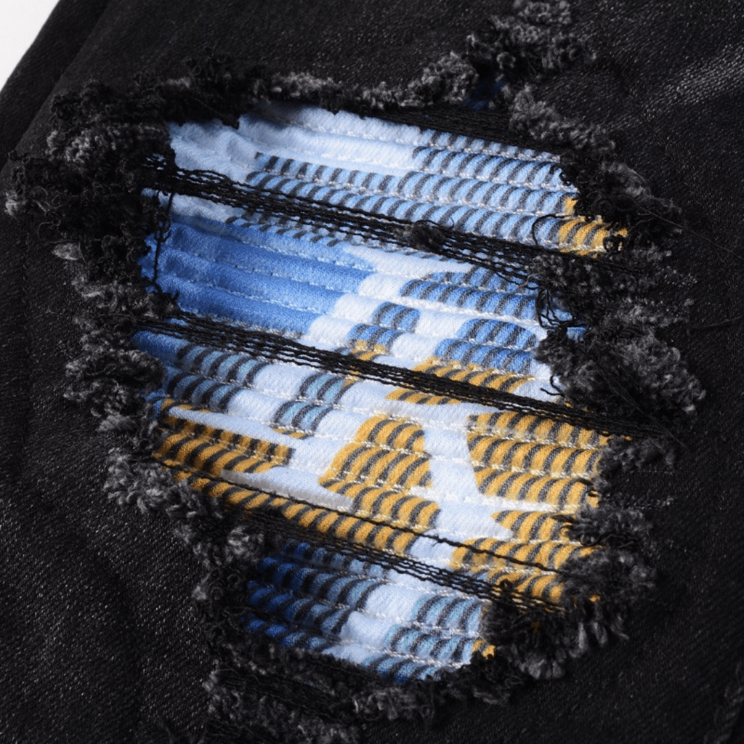 Amr Black Patch Logo Jeans - Novell "Fashion"
