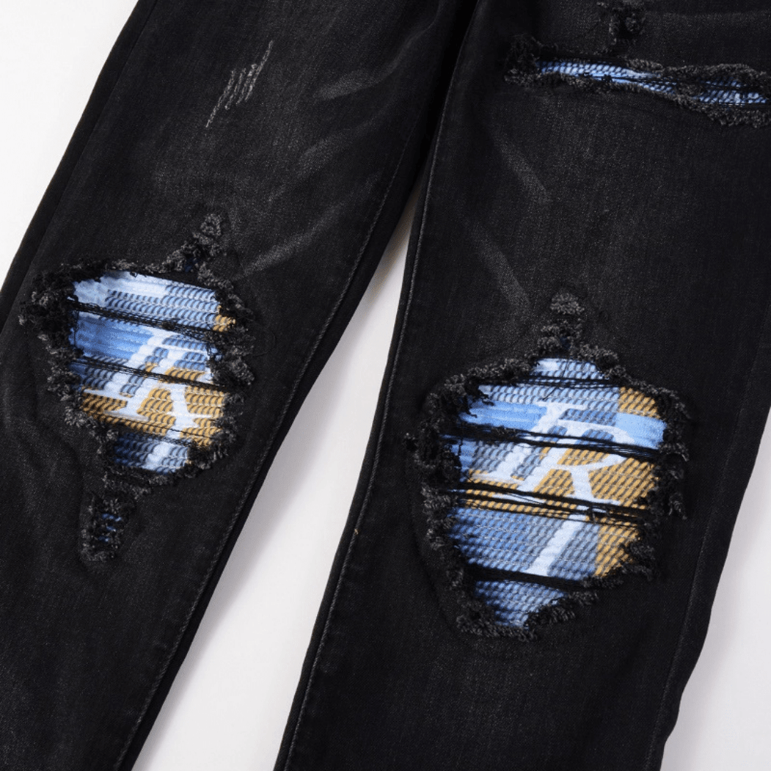 Amr Black Patch Logo Jeans - Novell "Fashion"