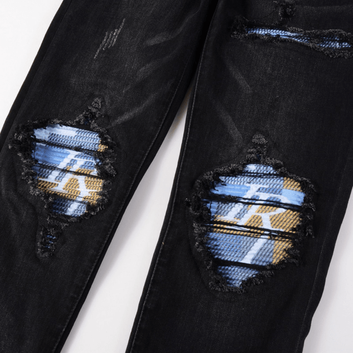 Amr Black Patch Logo Jeans - Novell "Fashion"