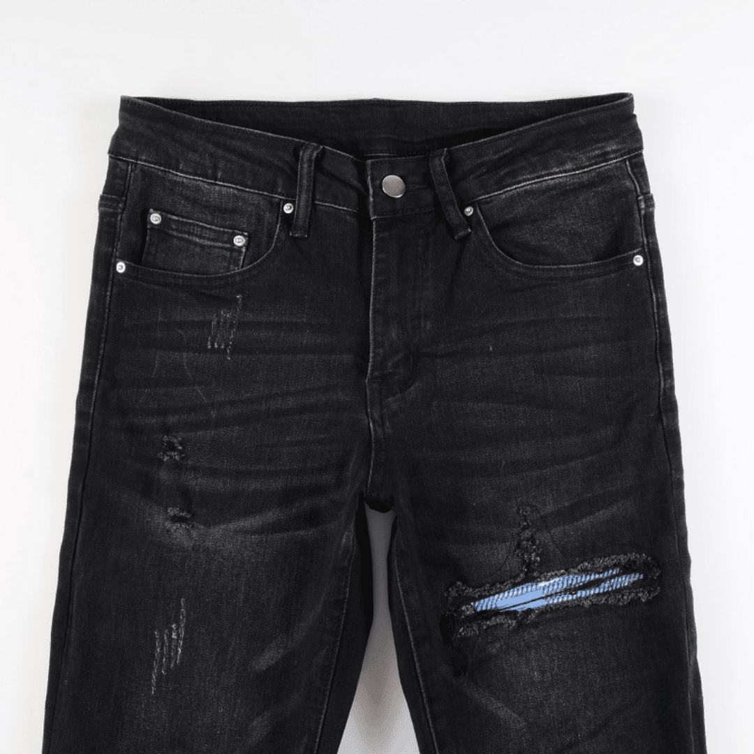 Amr Black Patch Logo Jeans - Novell "Fashion"