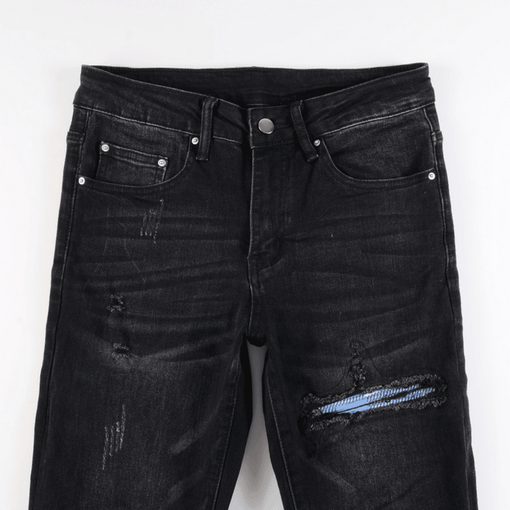 Amr Black Patch Logo Jeans - Novell "Fashion"