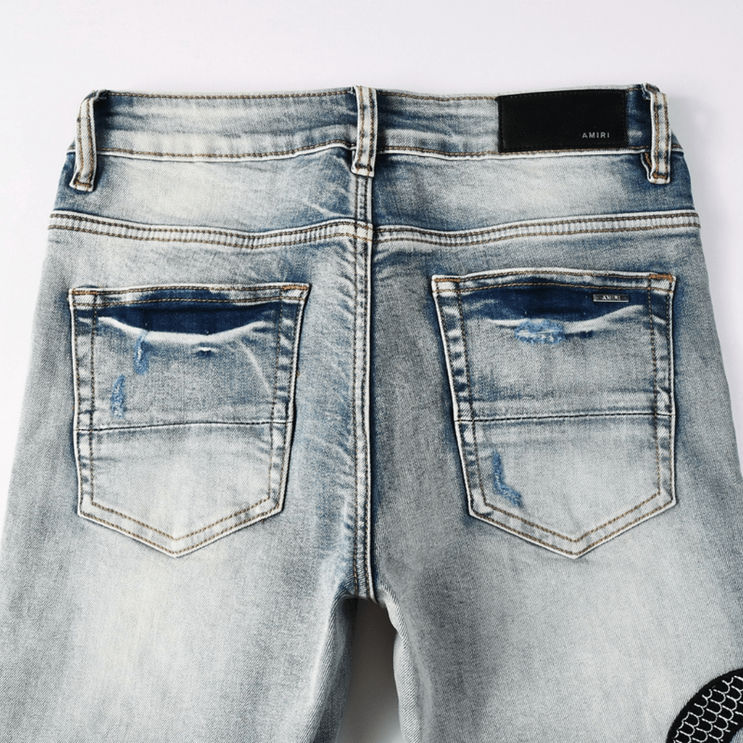 Amr Black Snake Jeans - Novell "Fashion"