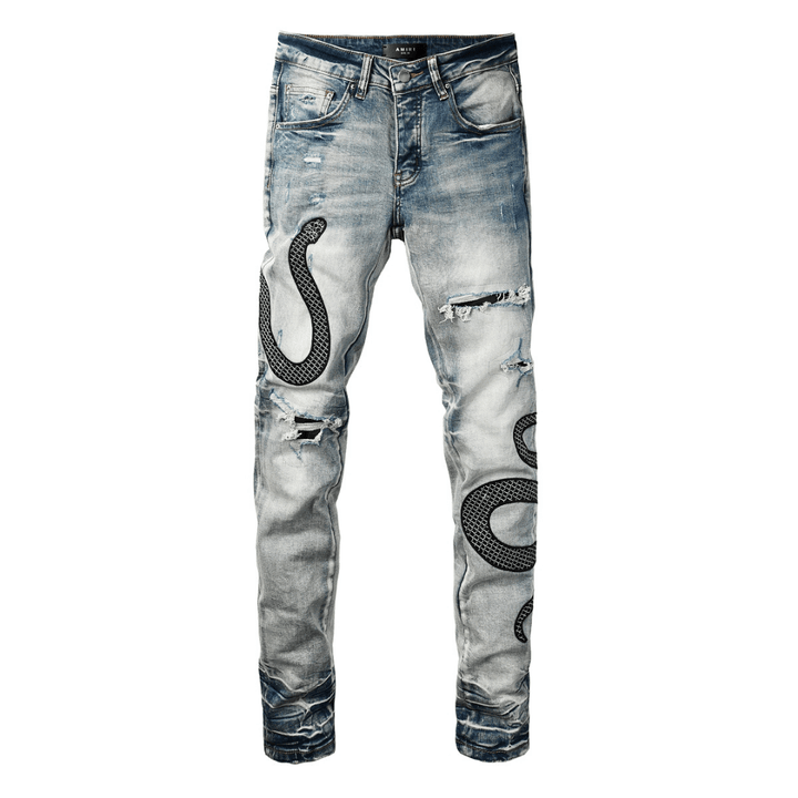 Amr Black Snake Jeans - Novell "Fashion"