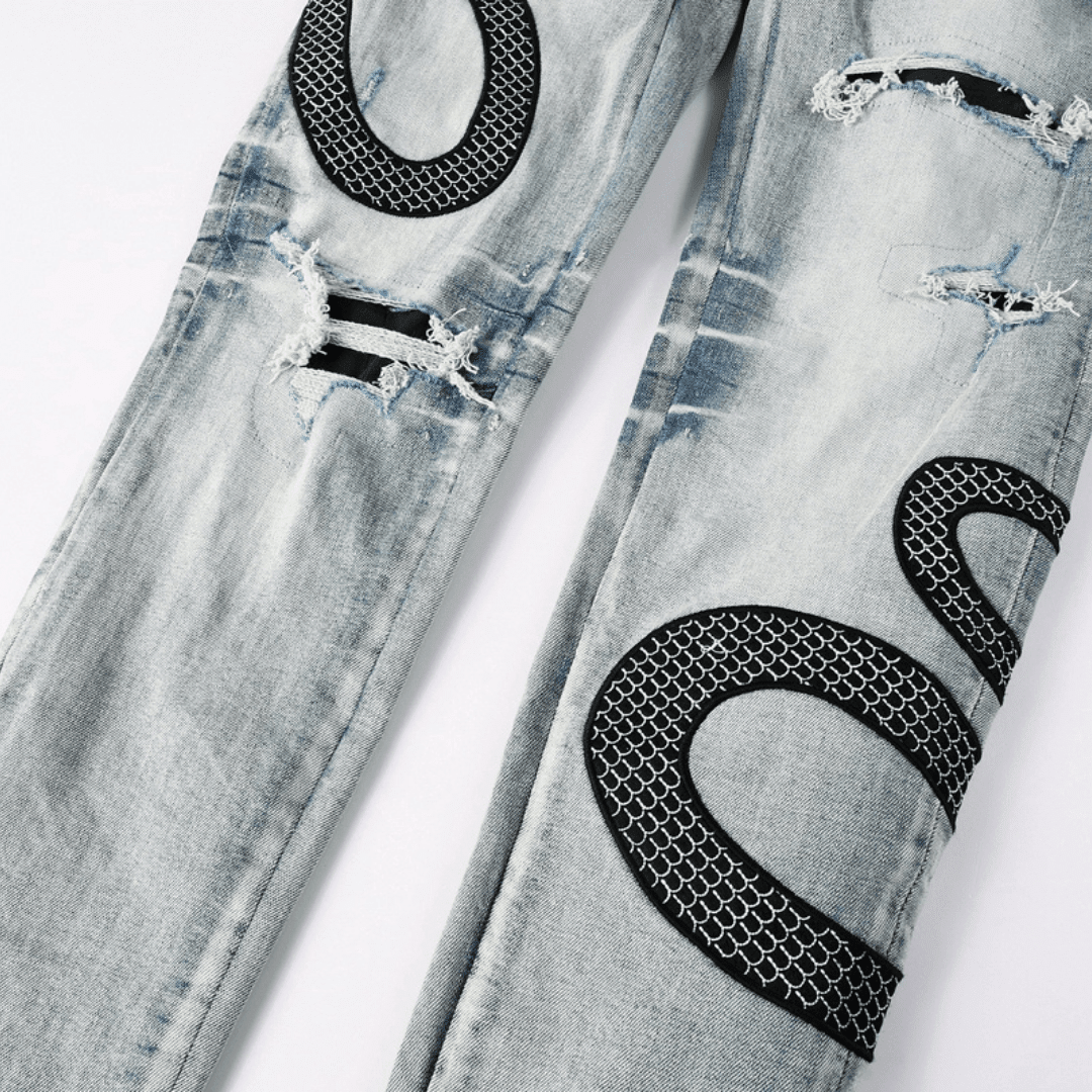 Amr Black Snake Jeans - Novell "Fashion"