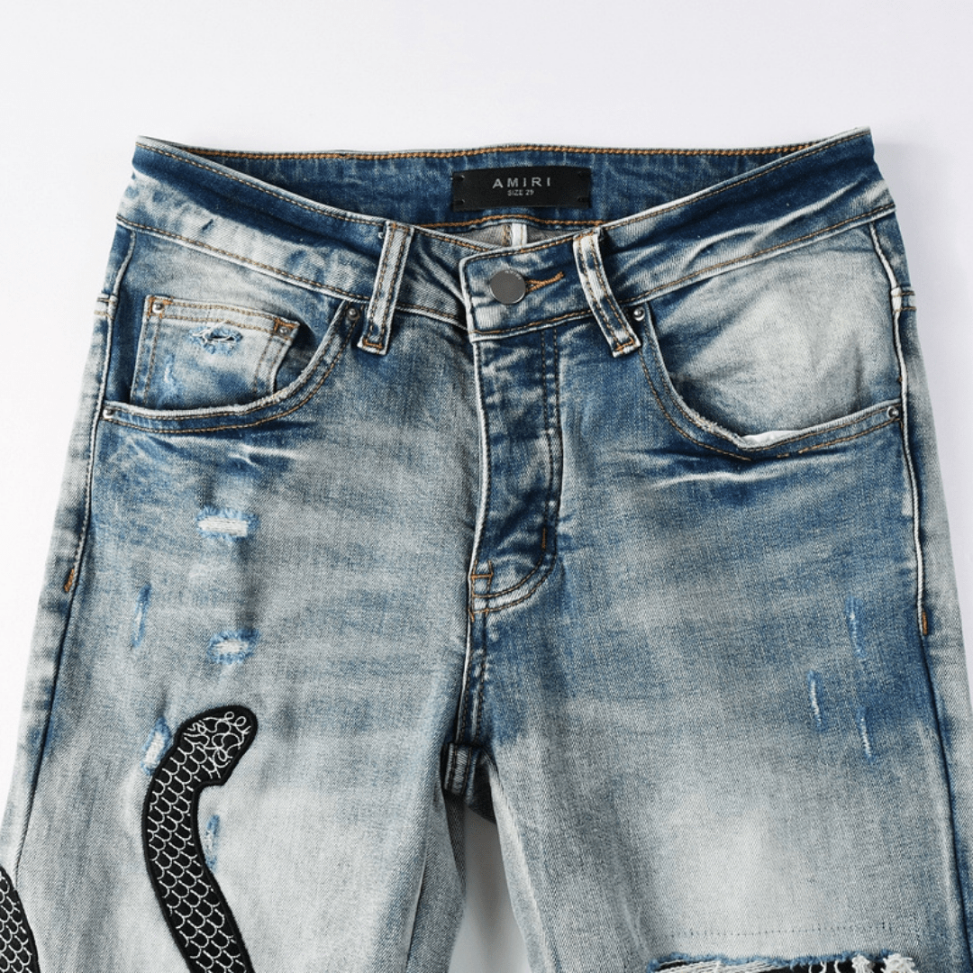 Amr Black Snake Jeans - Novell "Fashion"