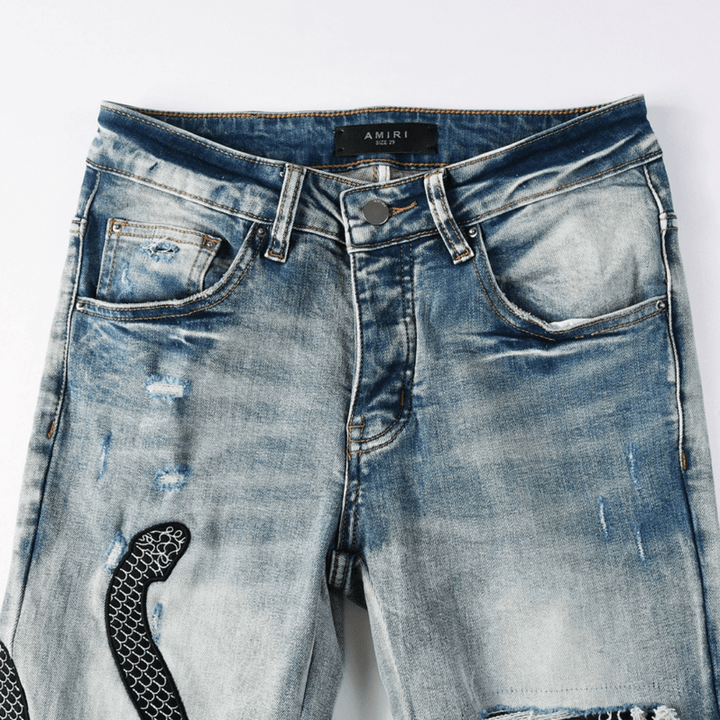 Amr Black Snake Jeans - Novell "Fashion"