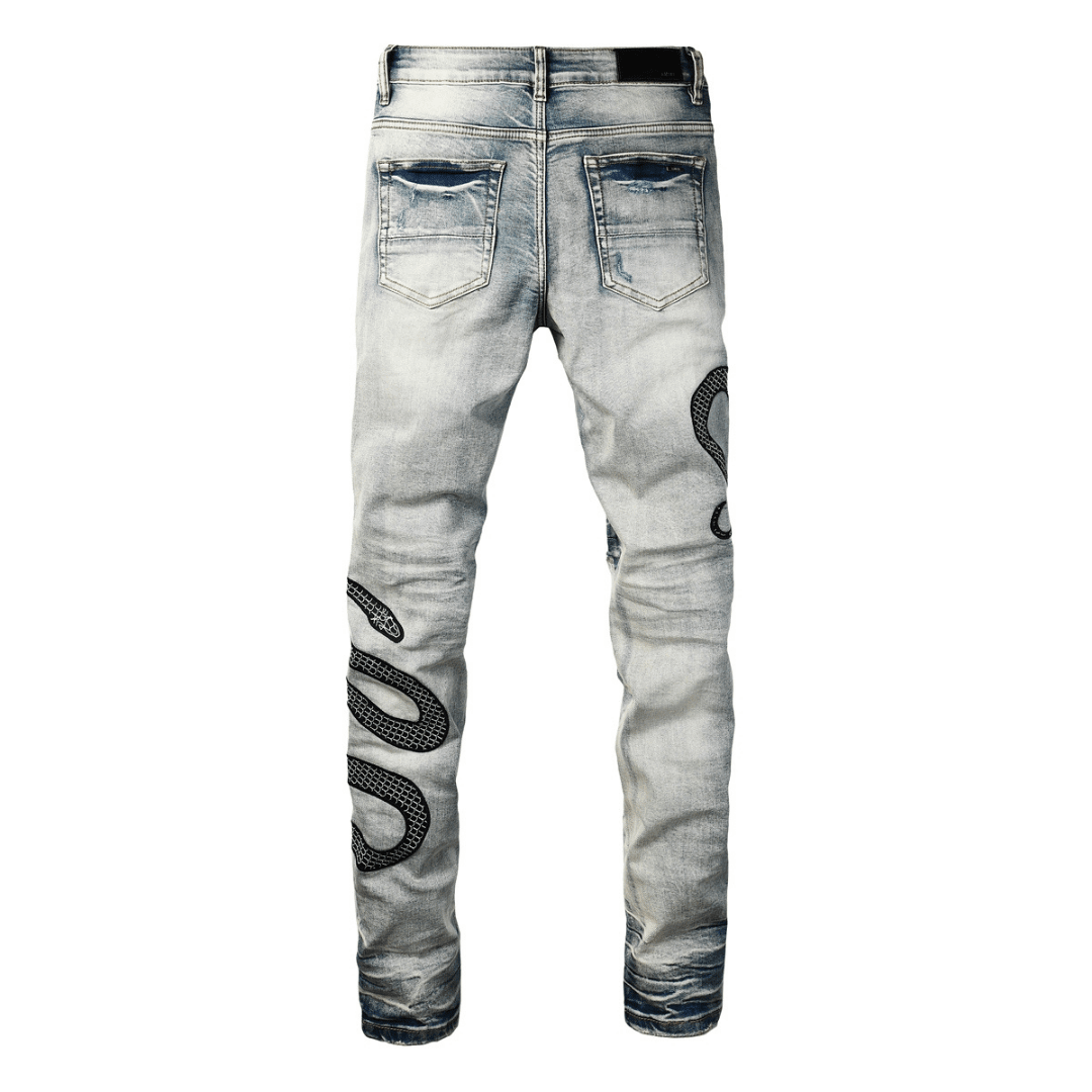 Amr Black Snake Jeans - Novell "Fashion"