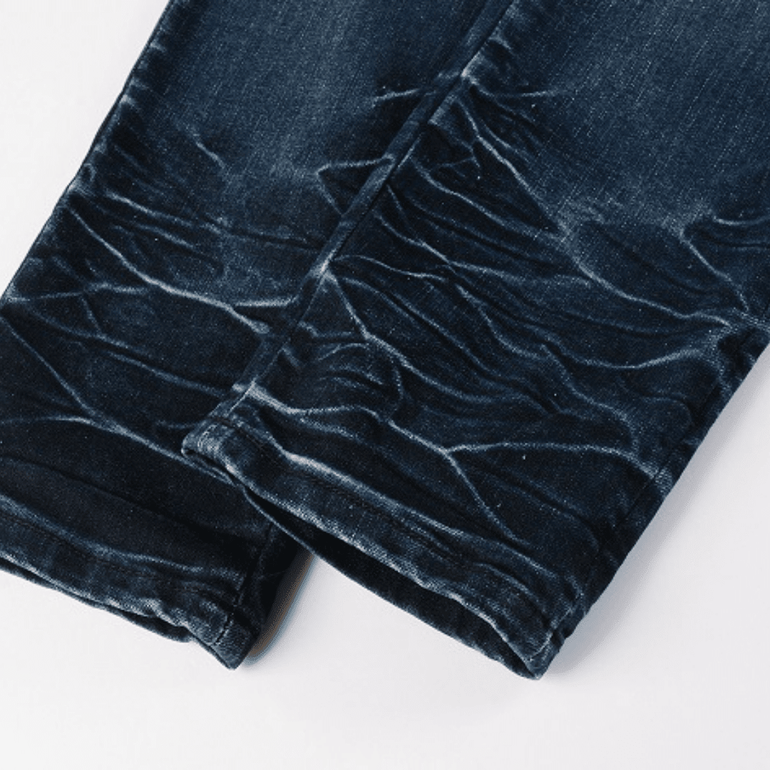 Amr Black Staggered Logo Patch Jeans - Novell "Fashion"