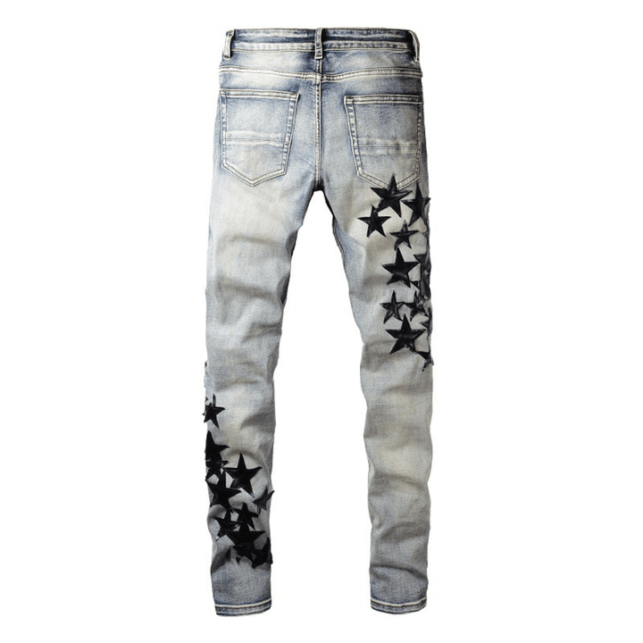 Amr Black Star Patch Jeans - Novell "Fashion"