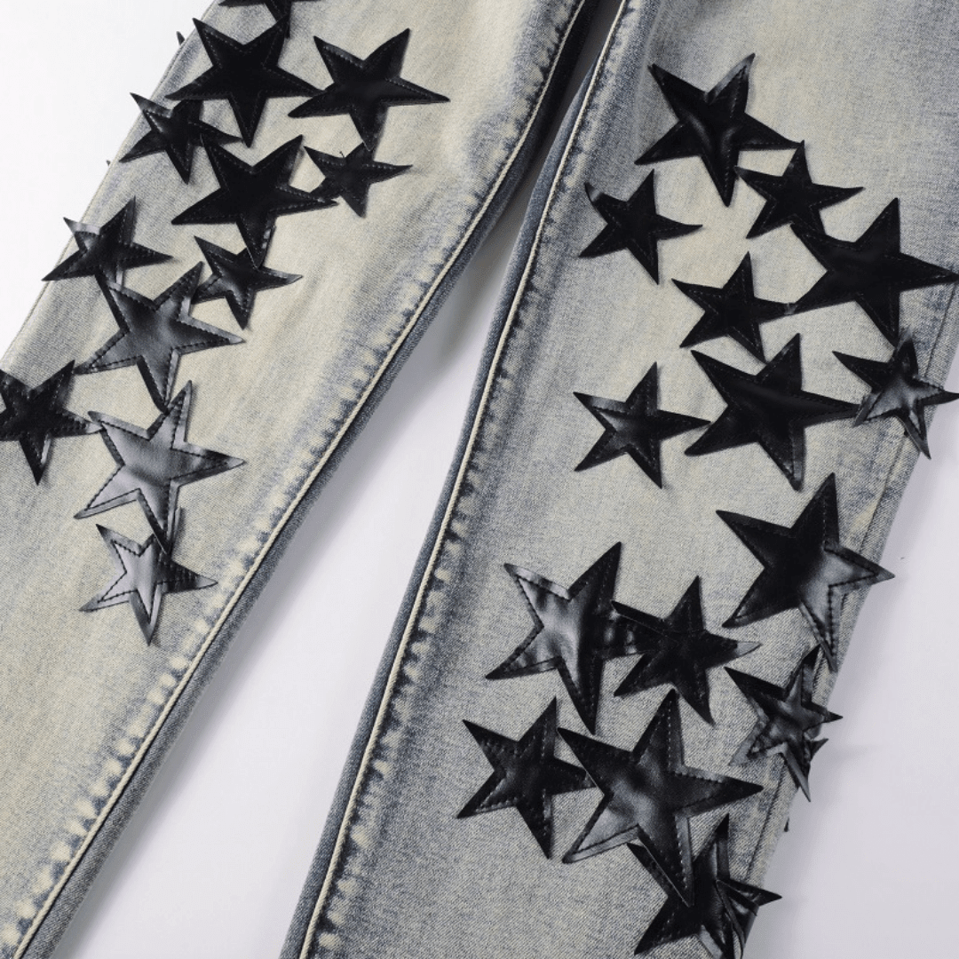 Amr Black Star Patch Jeans - Novell "Fashion"