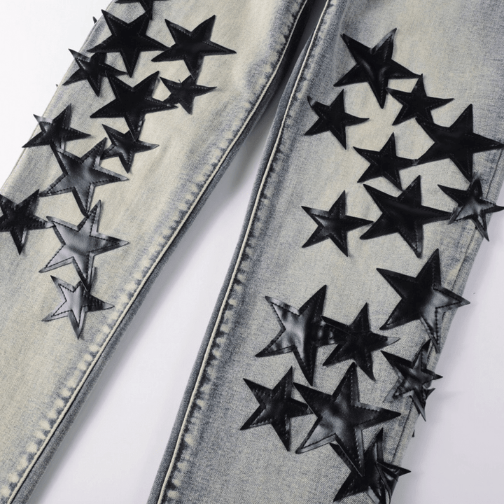Amr Black Star Patch Jeans - Novell "Fashion"
