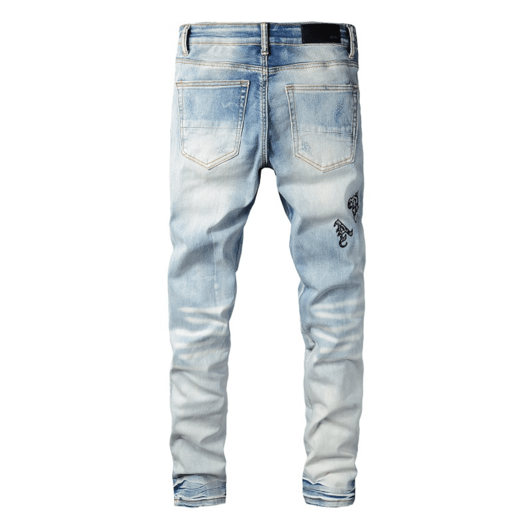 Amr Blue Distressed Jeans - Novell "Fashion"