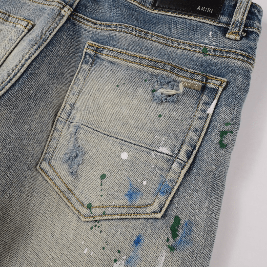 Amr Blue Distressed Jeans - Novell "Fashion"