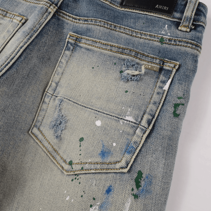Amr Blue Distressed Jeans - Novell "Fashion"