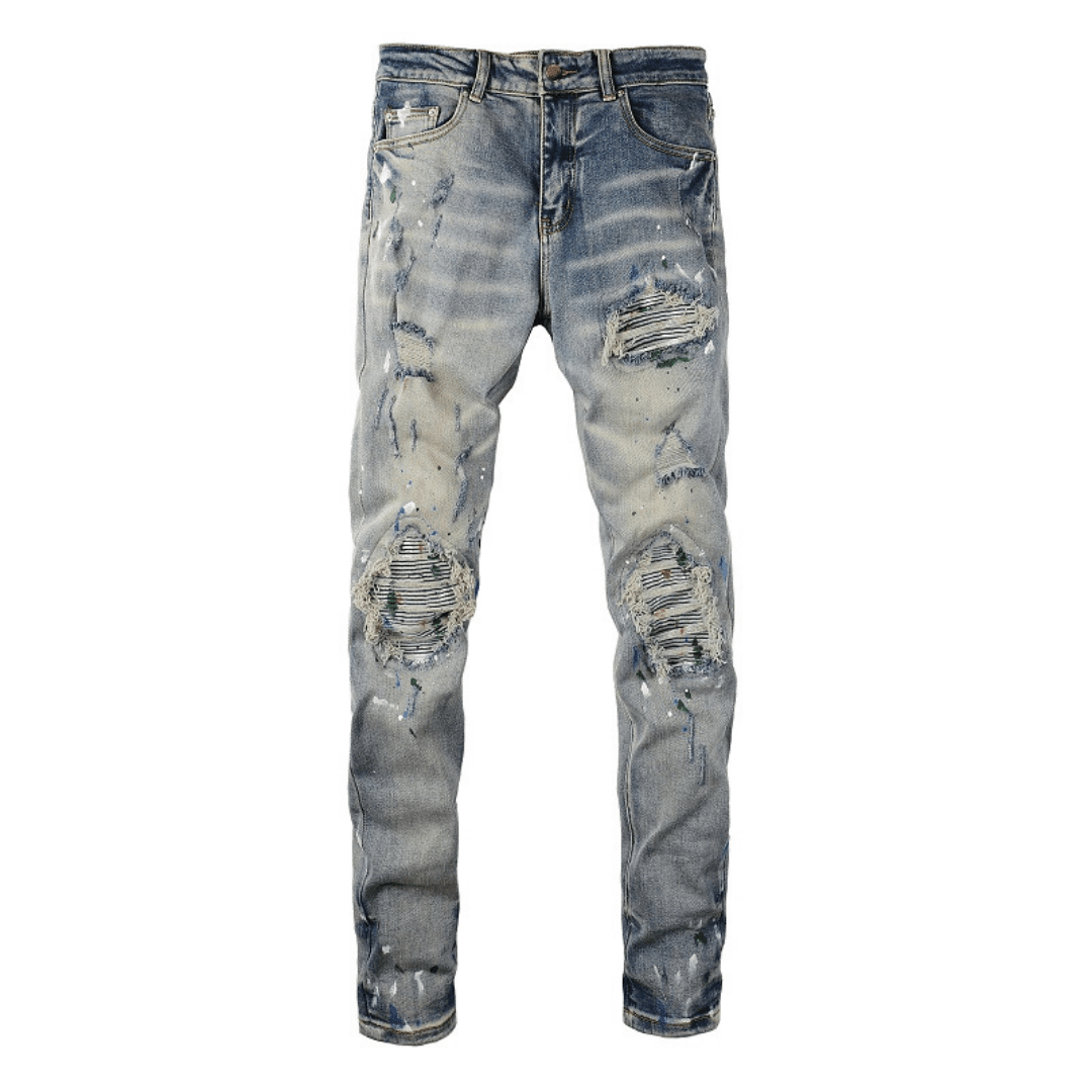 Amr Blue Distressed Jeans - Novell "Fashion"