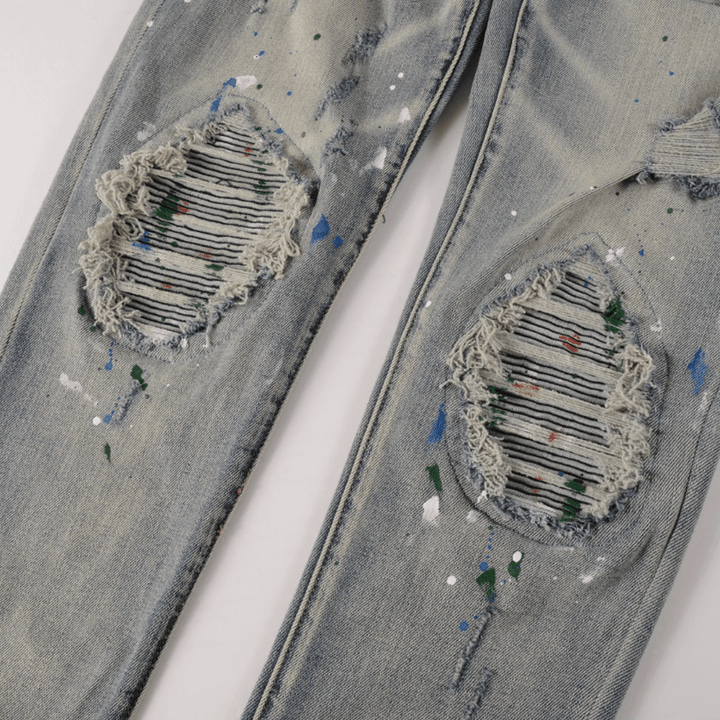 Amr Blue Distressed Jeans - Novell "Fashion"