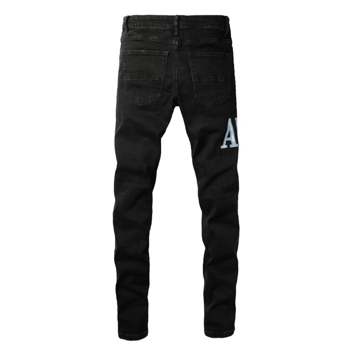 Amr Blue Patch Jeans - Novell "Fashion"
