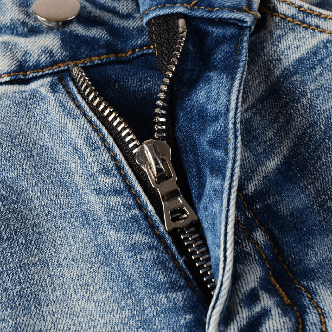 Amr Blue Patch Logo Jeans - Novell "Fashion"