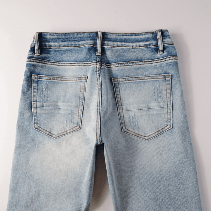 Amr Blue Patch Logo Jeans - Novell "Fashion"