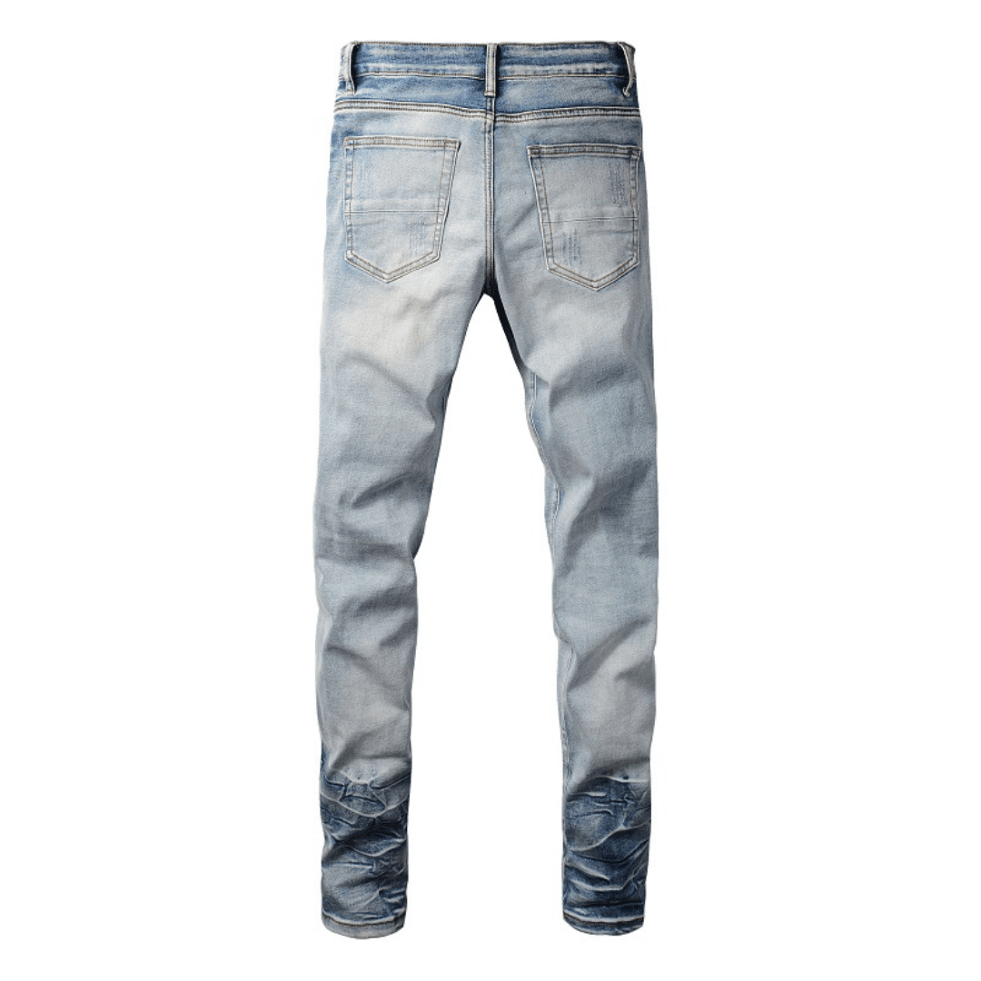 Amr Blue Patch Logo Jeans - Novell "Fashion"