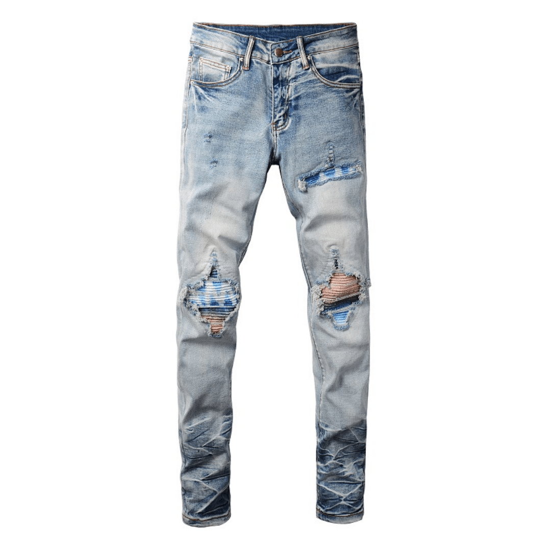 Amr Blue Patch Logo Jeans - Novell "Fashion"