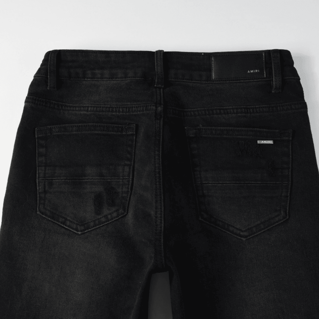 Amr Blue Ripped Patch Jeans - Novell "Fashion"