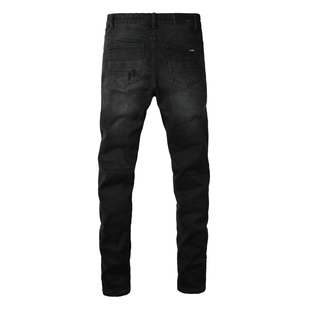 Amr Blue Ripped Patch Jeans - Novell "Fashion"