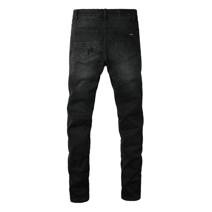 Amr Blue Ripped Patch Jeans - Novell "Fashion"