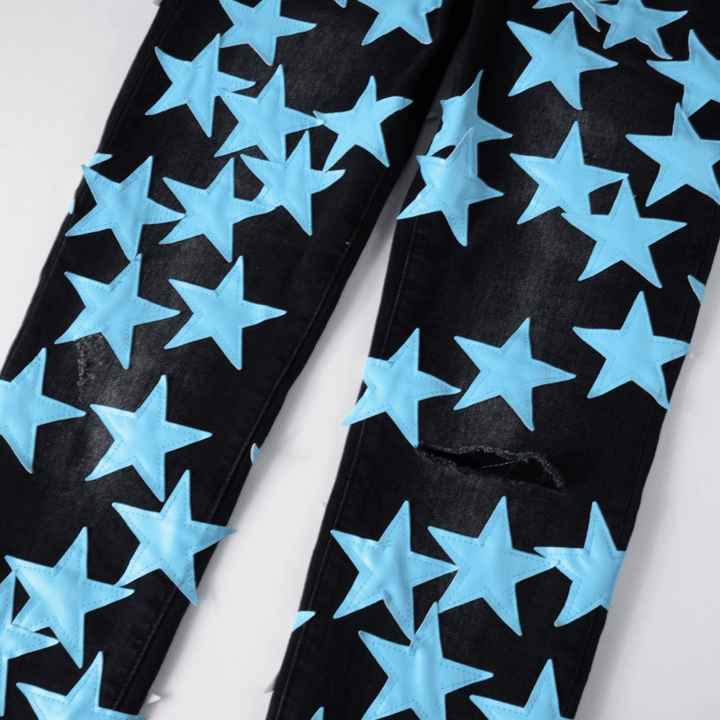 Amr Blue Star Patch Jeans - Novell "Fashion"