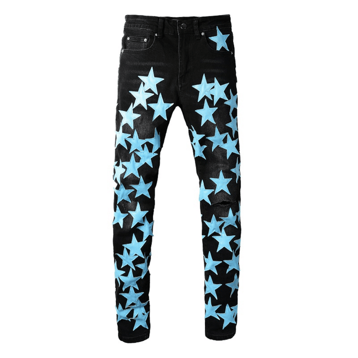 Amr Blue Star Patch Jeans - Novell "Fashion"