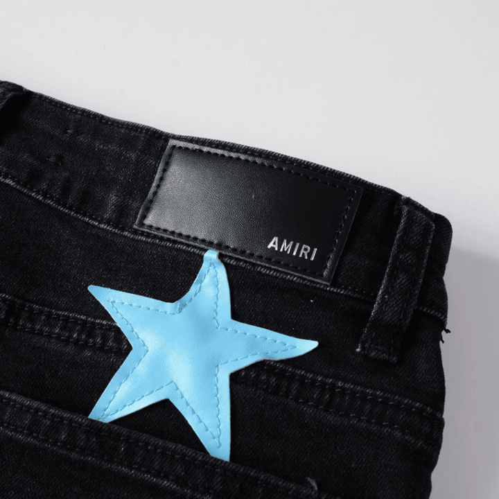 Amr Blue Star Patch Jeans - Novell "Fashion"